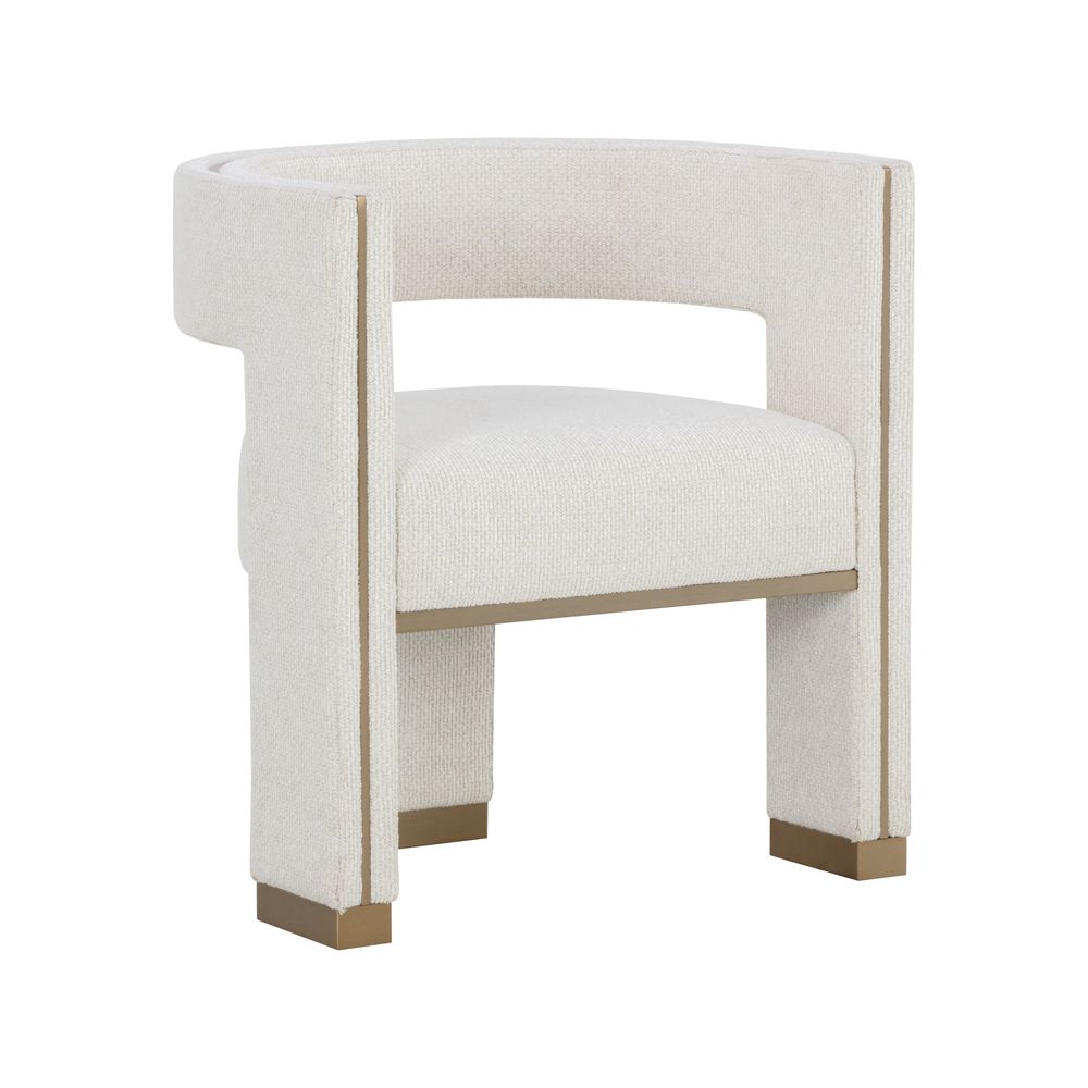 Dining Chairs Adamina Dining Armchair - Rhea Light Barley