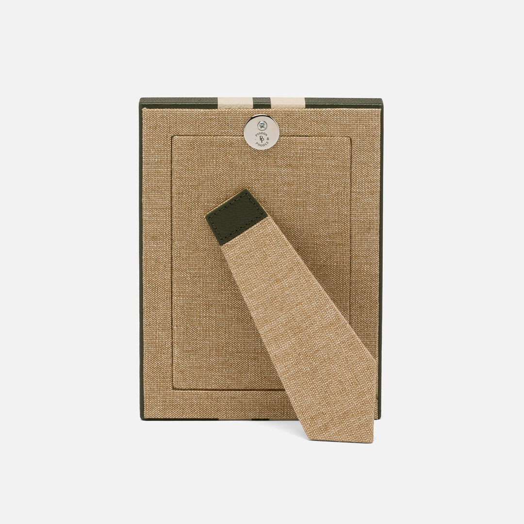 Blake, Forest/Cream, Frame, 4"X6", Full-Grain Leather