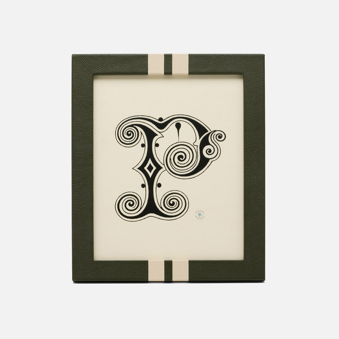Blake, Forest/Cream, Frame, 5"X7", Full-Grain Leather