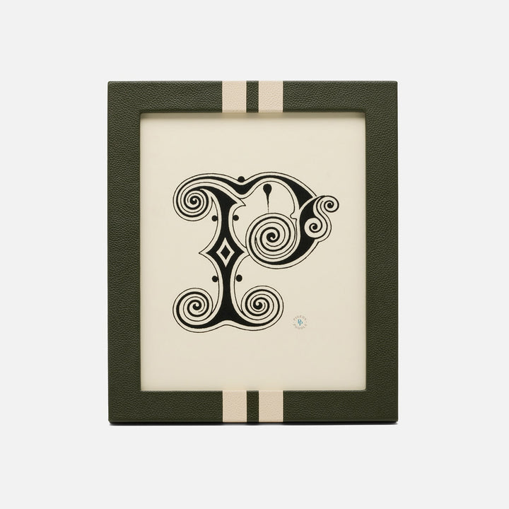 Blake, Forest/Cream, Frame, 5"X7", Full-Grain Leather