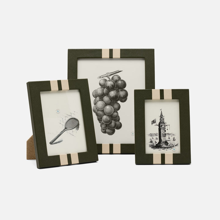 Blake, Forest/Cream, Frame, 8"X10", Full-Grain Leather
