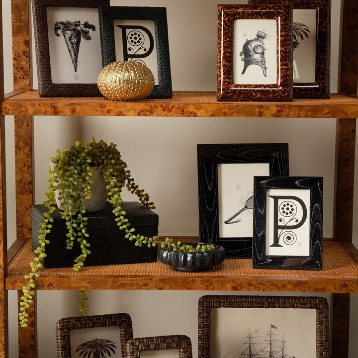 Decatur, Ebony/Silver, Frame, 5"X7", Veneer