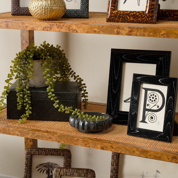 Decatur, Ebony/Silver, Frame, 5"X7", Veneer