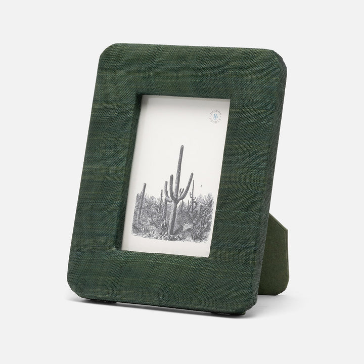 Halle, Dark Green, Frame, Silken Abaca, 4"X6"