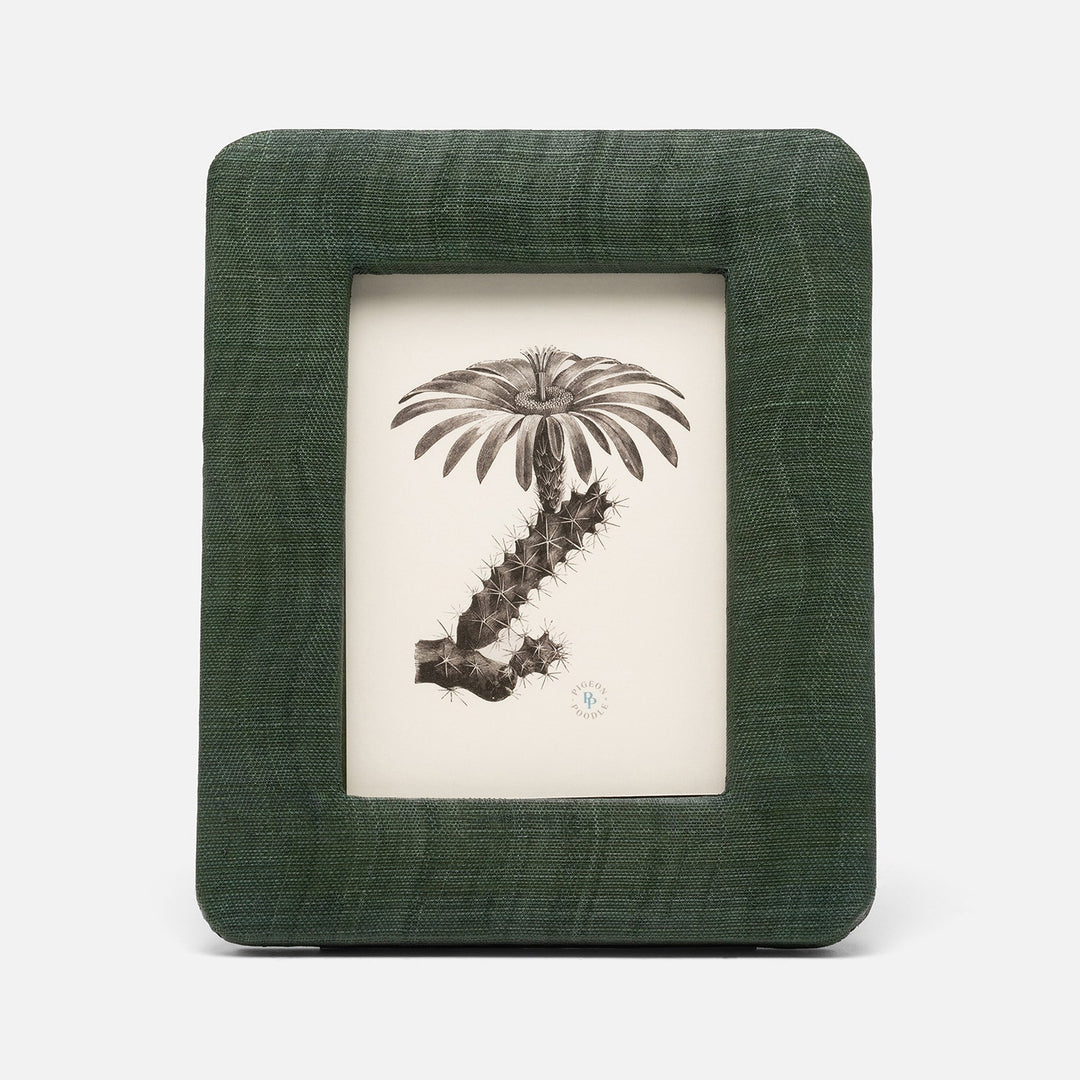 Halle, Dark Green, Frame, Silken Abaca, 5"X7"