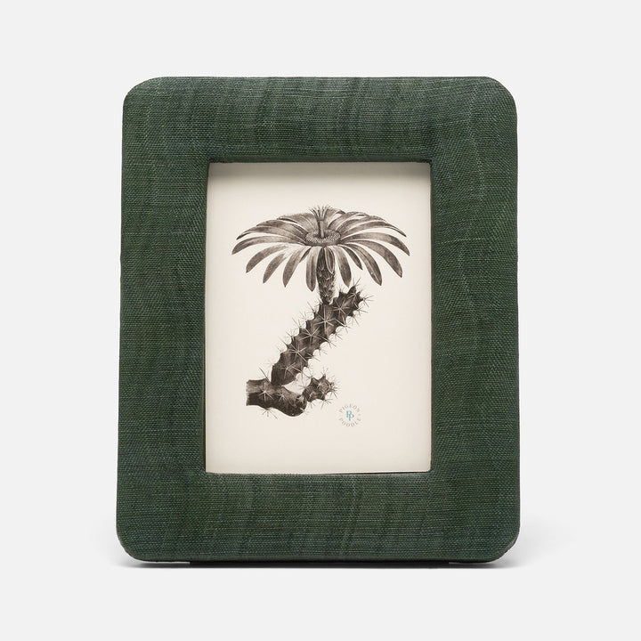 Halle, Dark Green, Frame, Silken Abaca, 5"X7"
