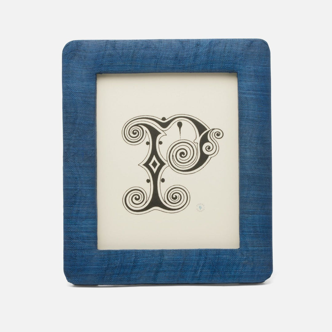 Halle, Navy, Frame, 8"X10", Silken Abaca