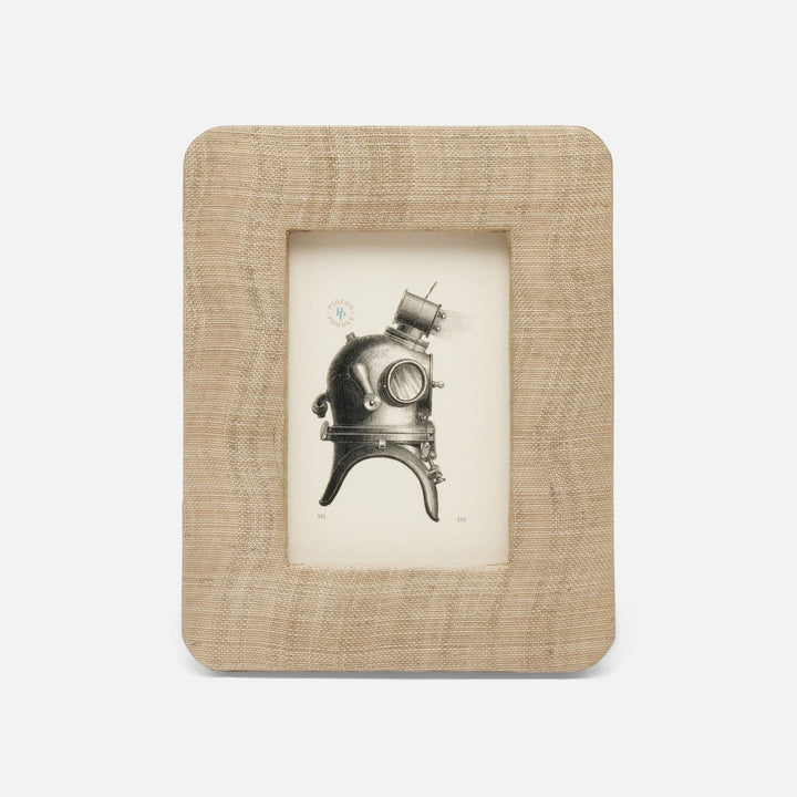 Halle, Sand, Frame, Silken Abaca, 4"X6"