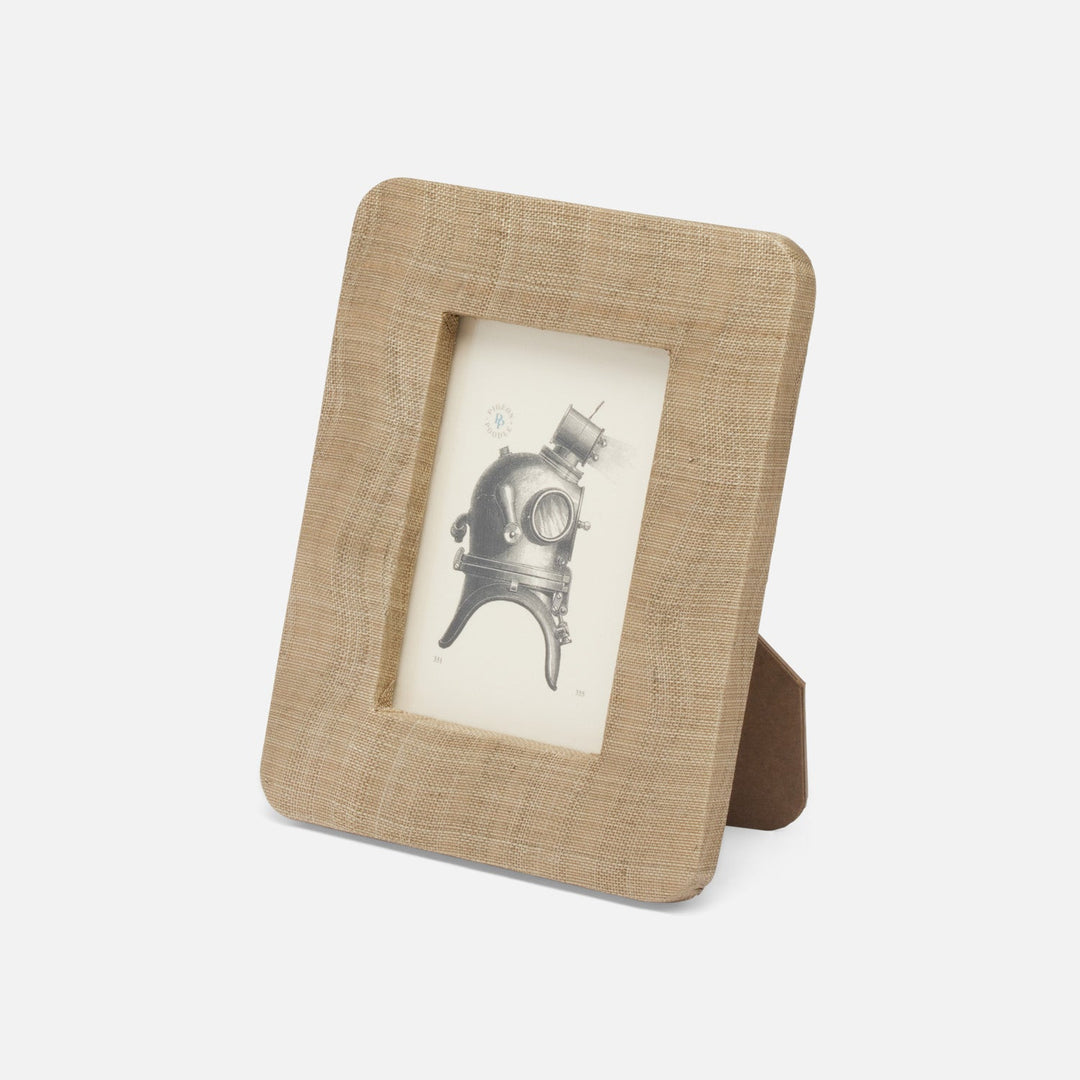 Halle, Sand, Frame, Silken Abaca, 4"X6"