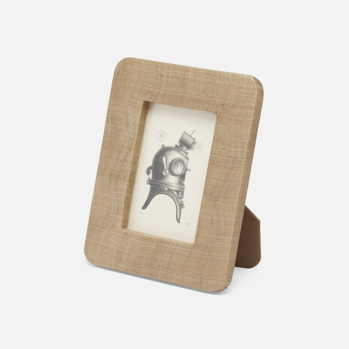 Halle, Sand, Frame, Silken Abaca, 4"X6"