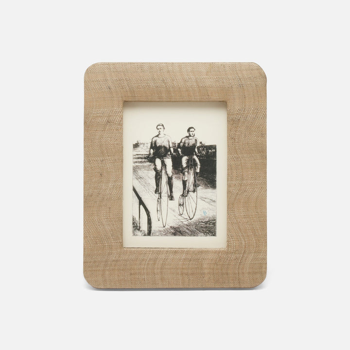 Halle, Sand, Frame, Silken Abaca, 5"X7"