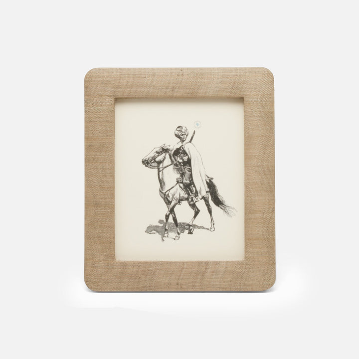 Halle, Sand, Frame, Silken Abaca, 8"X10