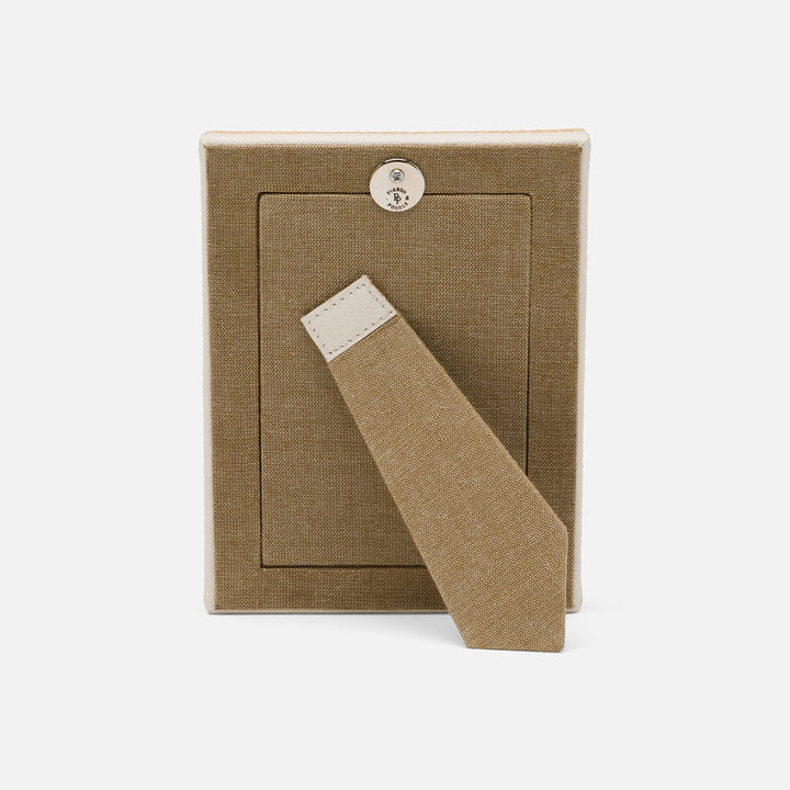 Hanford, Natural/White, Frame, 4"X6", Raffia/Leather