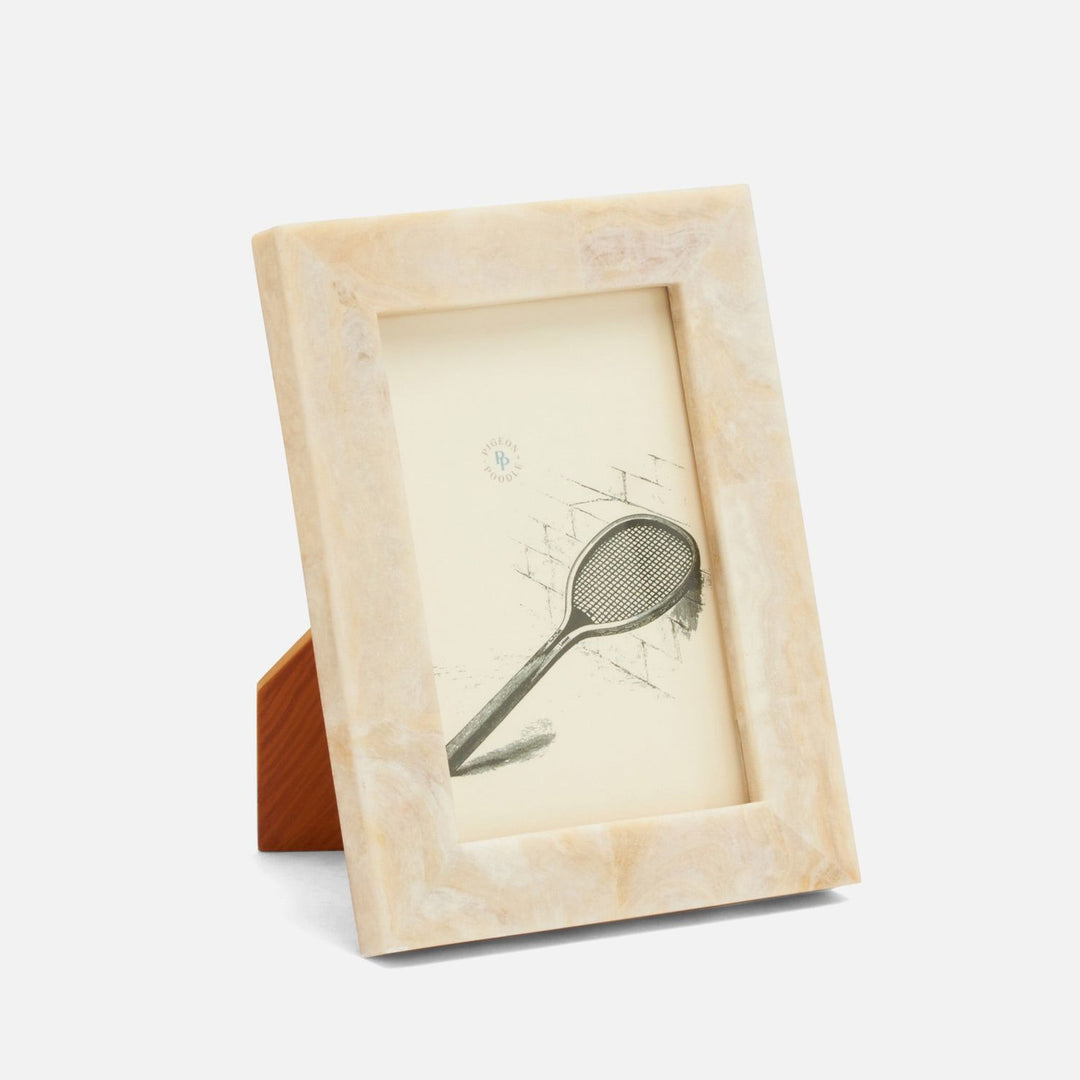 Helena, Beige, Frame, 4"X6", Crystal Stone