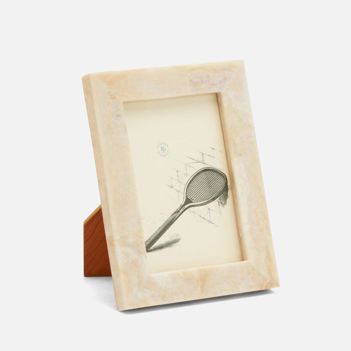 Helena, Beige, Frame, 4"X6", Crystal Stone