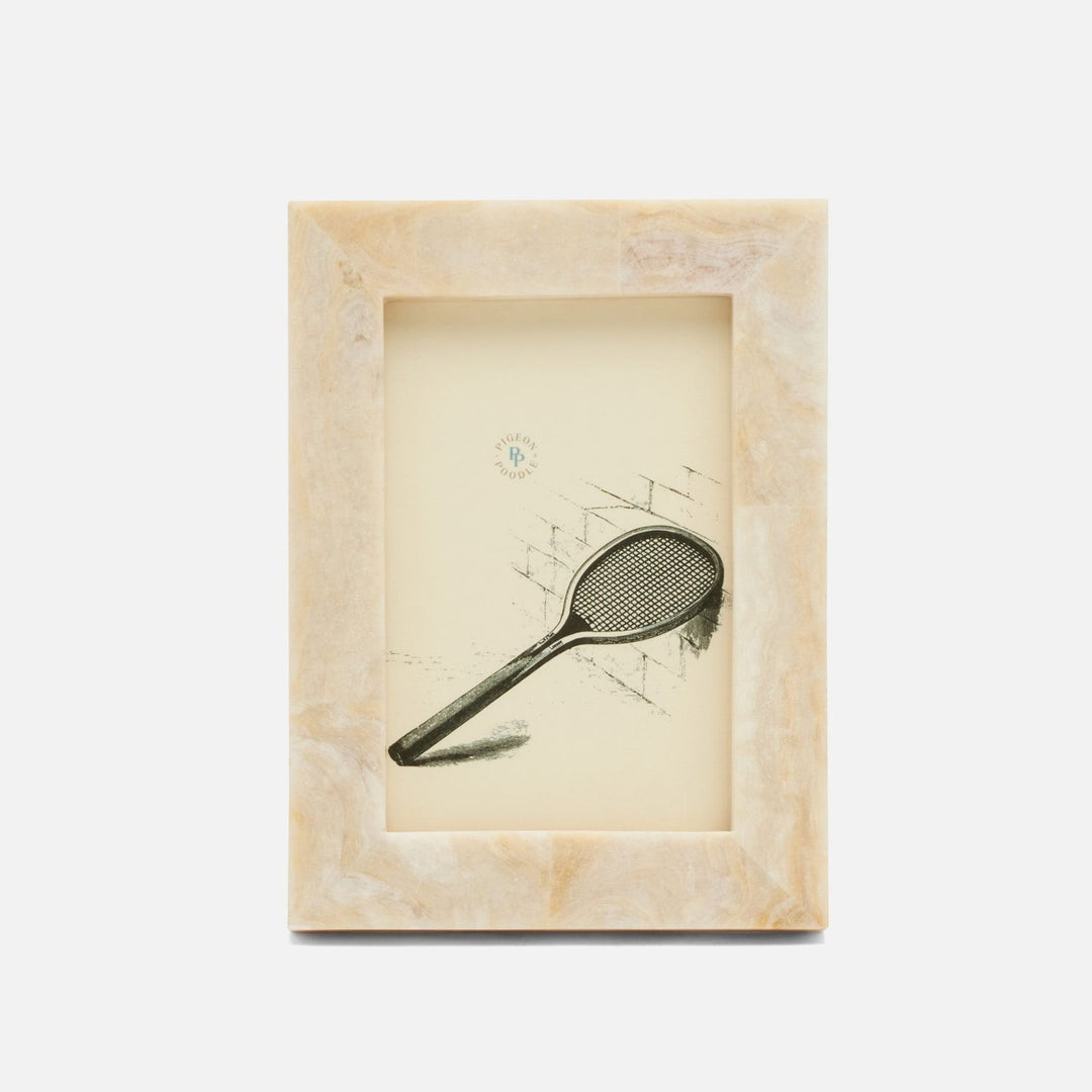 Helena, Beige, Frame, 4"X6", Crystal Stone