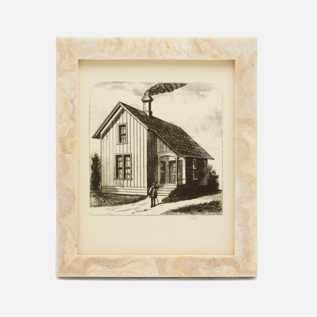 Helena, Beige, Frame, 8"X10", Crystal Stone