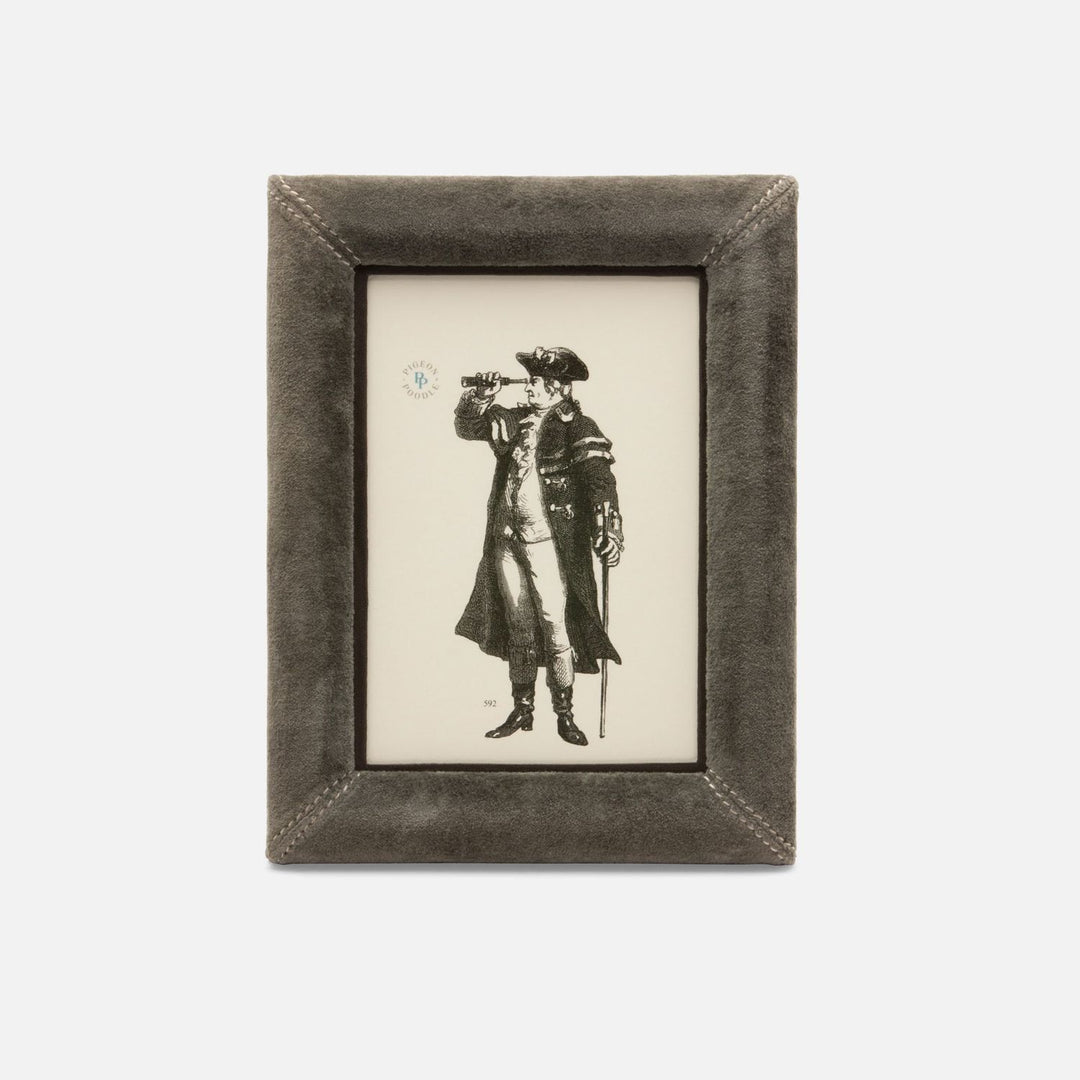 Juneau, Charcoal, Frame, 4"X6", Velvet