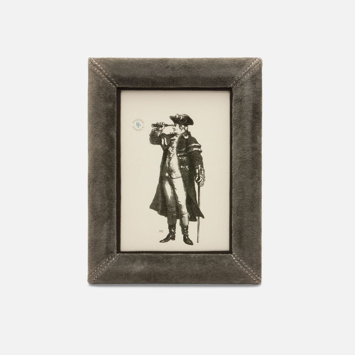 Juneau, Charcoal, Frame, 4"X6", Velvet