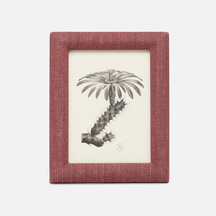 Kemi, Burgundy, Frame, 5"X7", Cotton Jute
