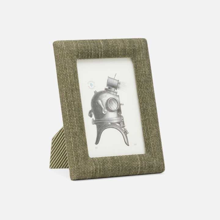 Kemi, Dark Green, Frame, 4"X6", Cotton Jute