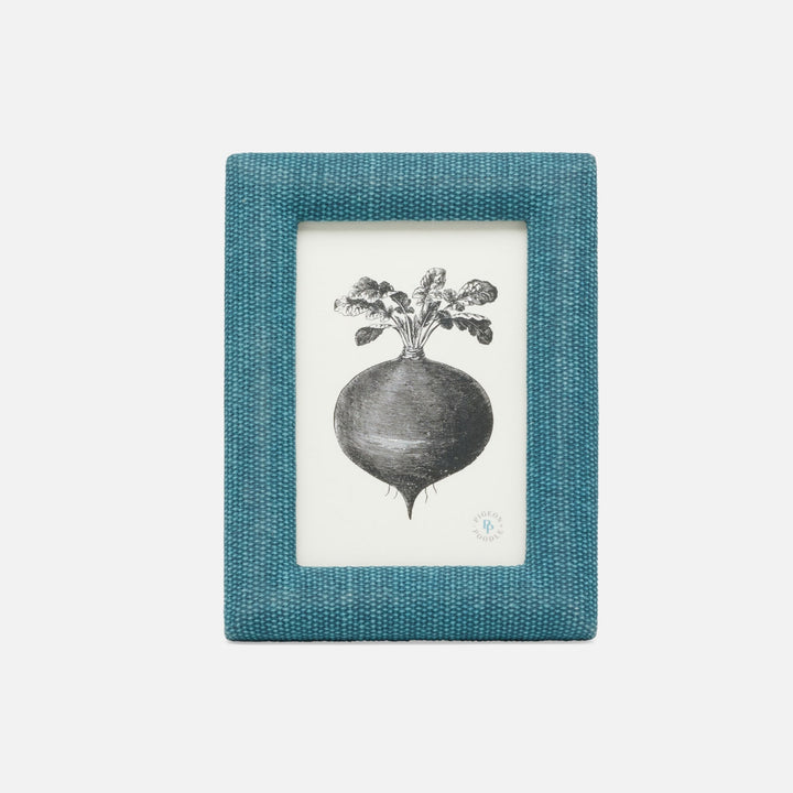 Kemi, Dark Teal, Frame, 4"X6", Cotton Jute