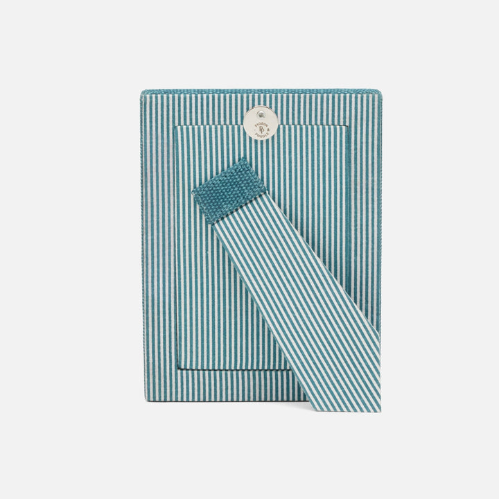 Kemi, Dark Teal, Frame, 4"X6", Cotton Jute