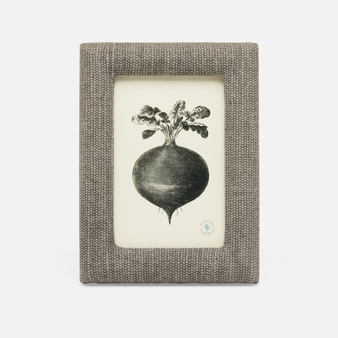 Kemi, Light Gray, Frame, 4"X6", Cotton Jute