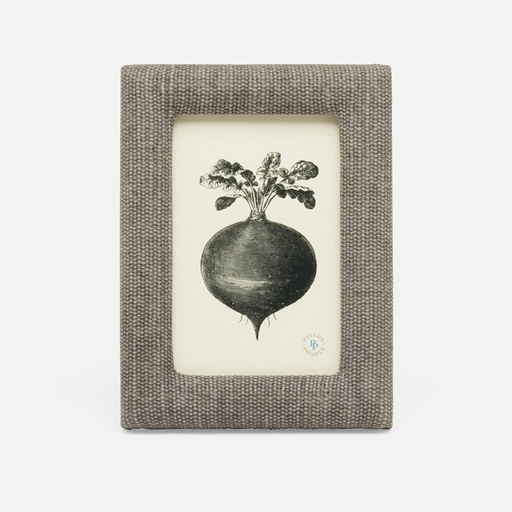 Kemi, Light Gray, Frame, 4"X6", Cotton Jute