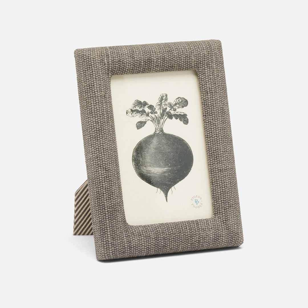 Kemi, Light Gray, Frame, 4"X6", Cotton Jute
