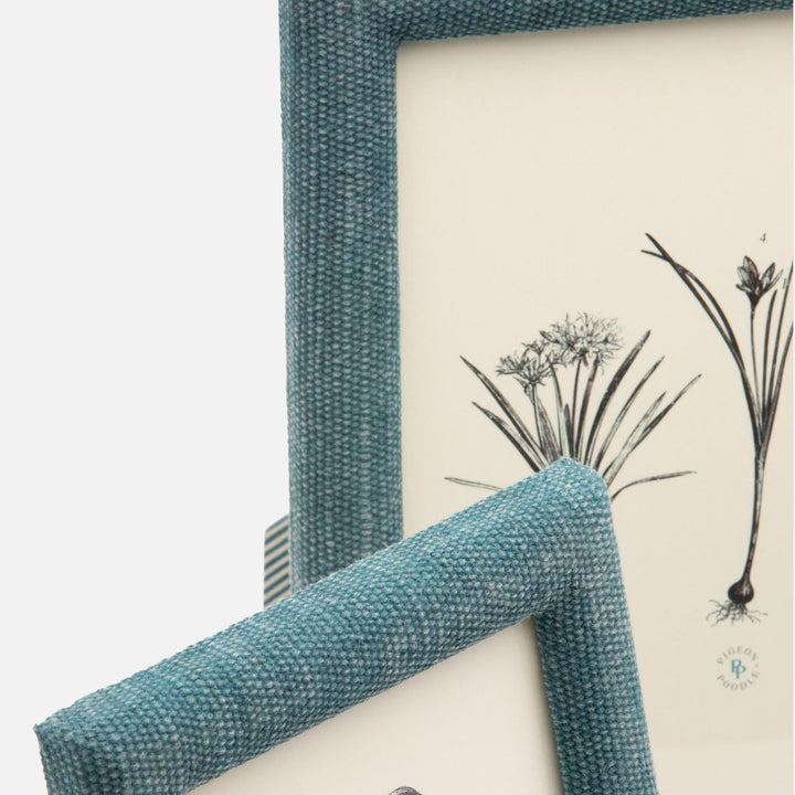 Kemi, Teal, Frame, 5"X7", Cotton Jute
