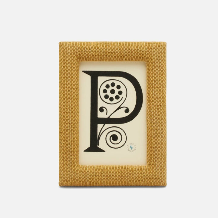 Kemi, Dark Yellow, Frame, 4"X6", Cotton Jute