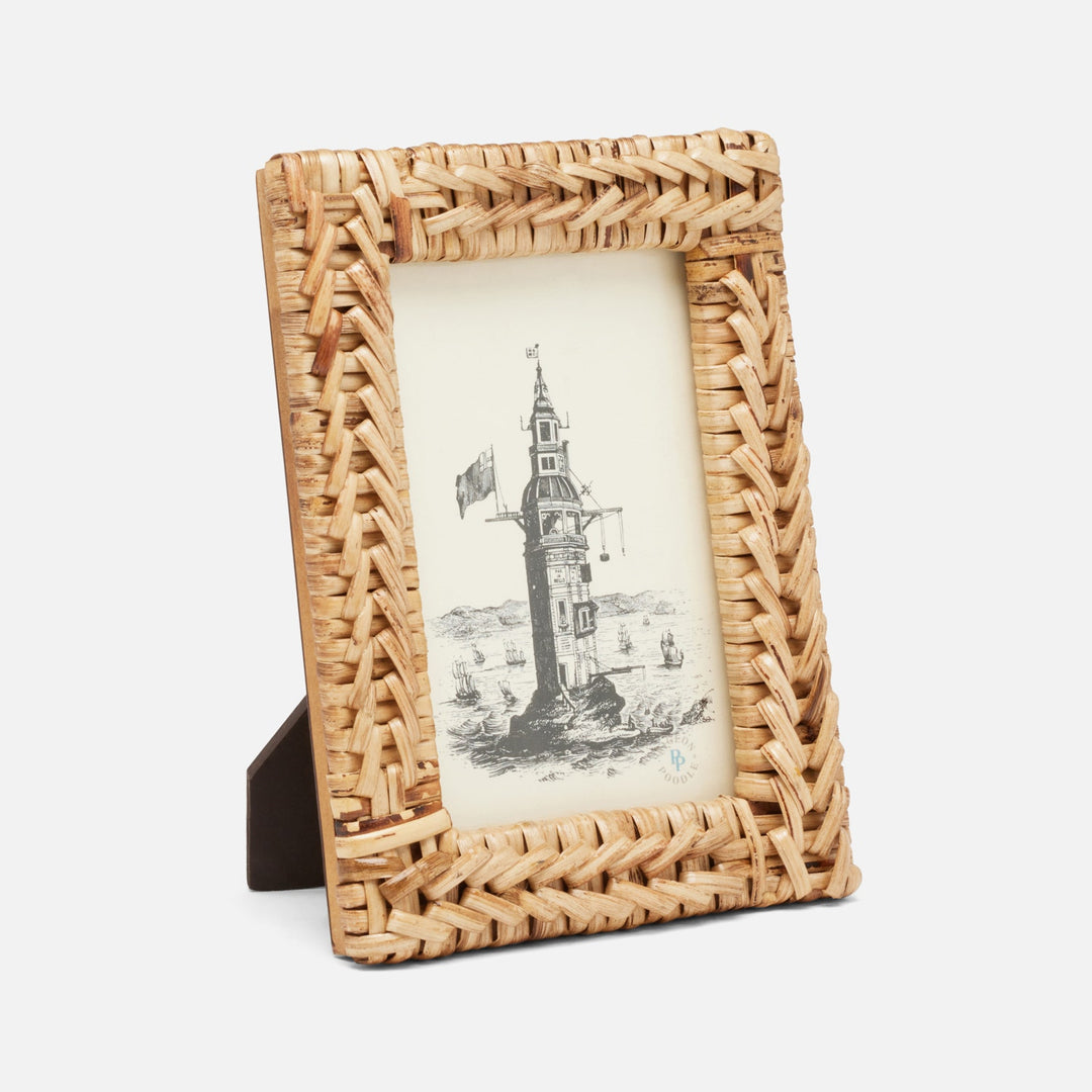 Meribel, Natural, Frame, 4"X6", Woven Bamboo