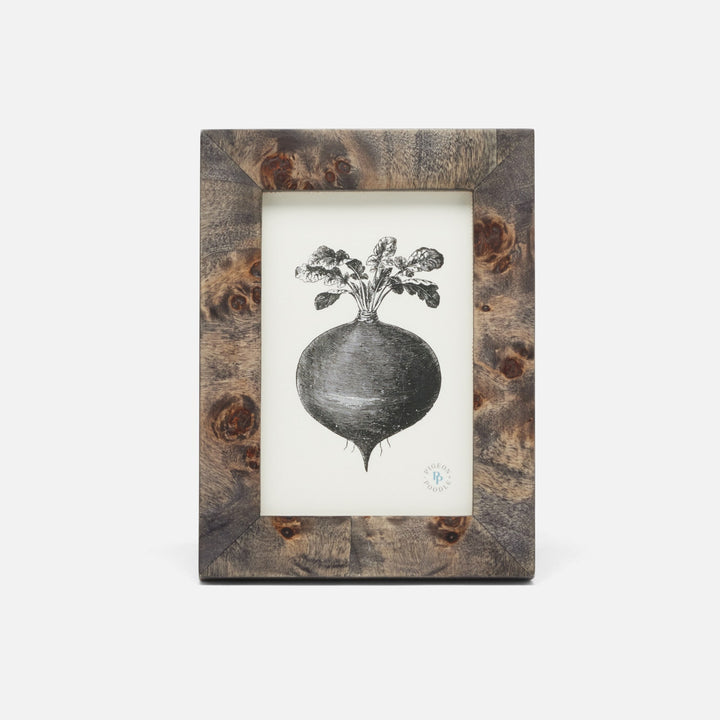 Nelson, Ash Gray, Frame, 4"X6", Mappa Burl