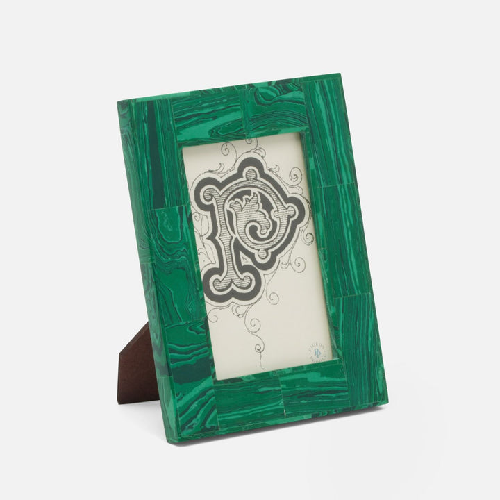 Olten, Malachite Marbled, Frame, 4"X6", Synthetic Stone