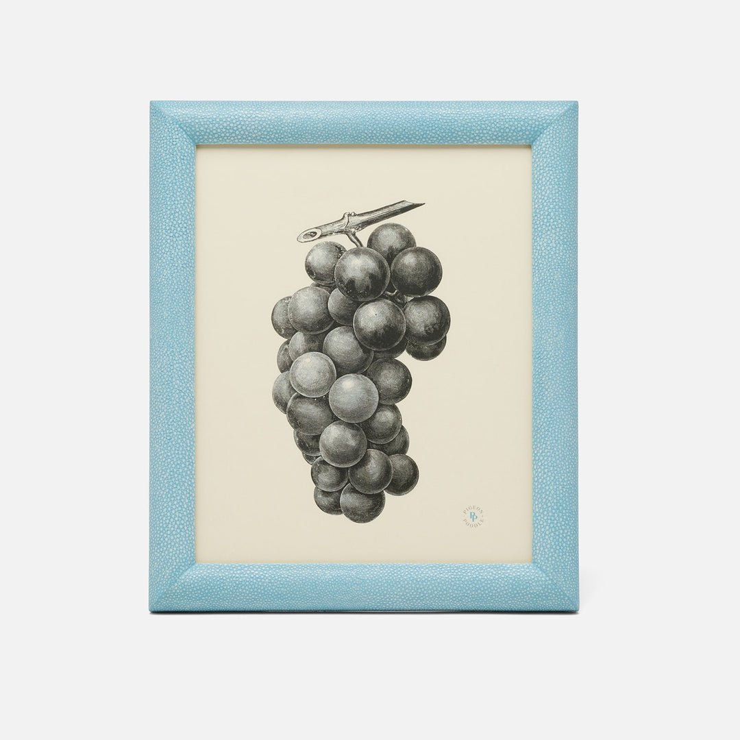 Oxford, Powder Blue, Frame, 8"X10", Realistic Faux Shagreen