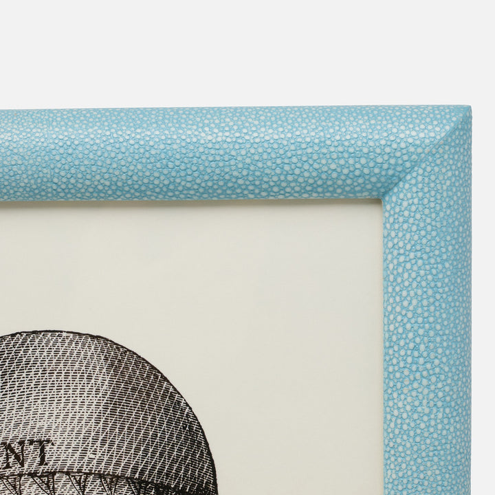 Oxford, Powder Blue, Frame, 8"X10", Realistic Faux Shagreen