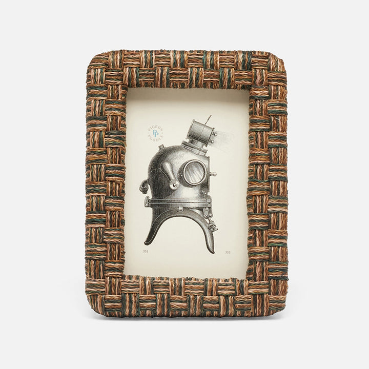Selma, Brown, Frame, 4"X6", Lattice Abaca