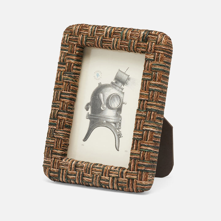 Selma, Brown, Frame, 4"X6", Lattice Abaca