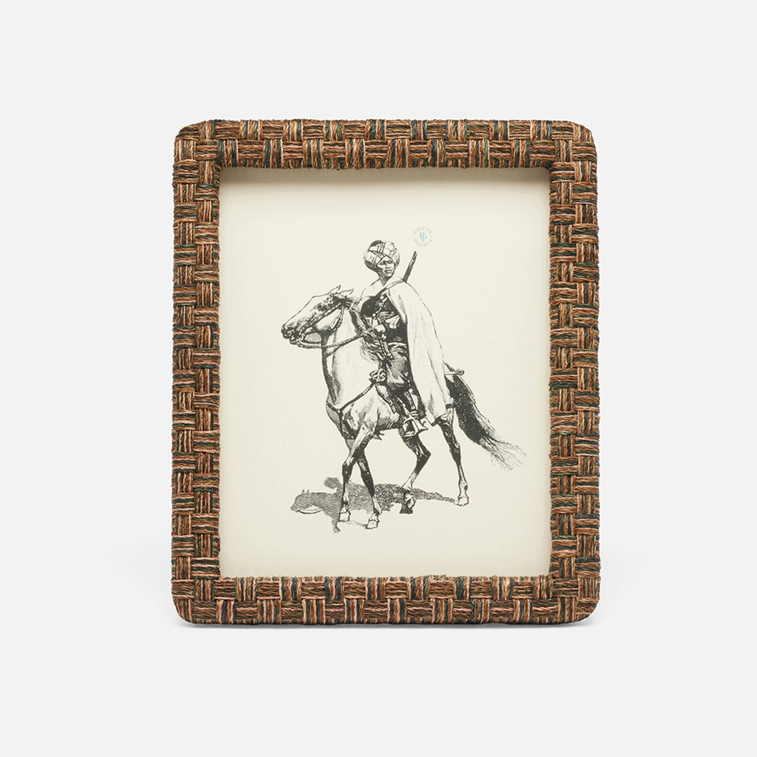Selma, Brown, Frame, 8"X10", Lattice Abaca