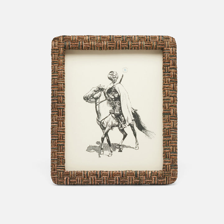 Selma, Brown, Frame, 8"X10", Lattice Abaca