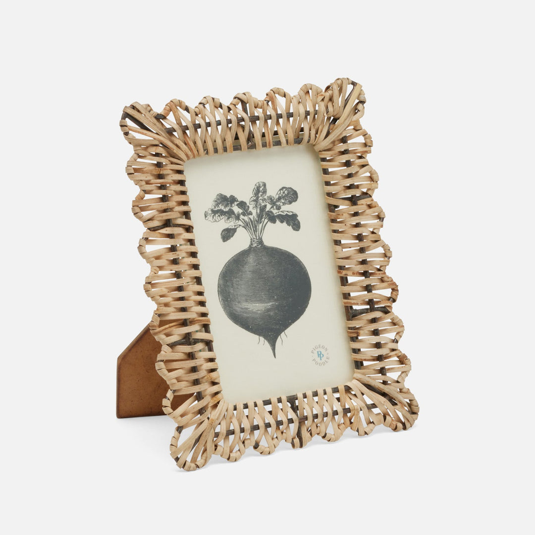 Sevona, Natural, Frame, 4"X6", Bamboo Cane/Metal