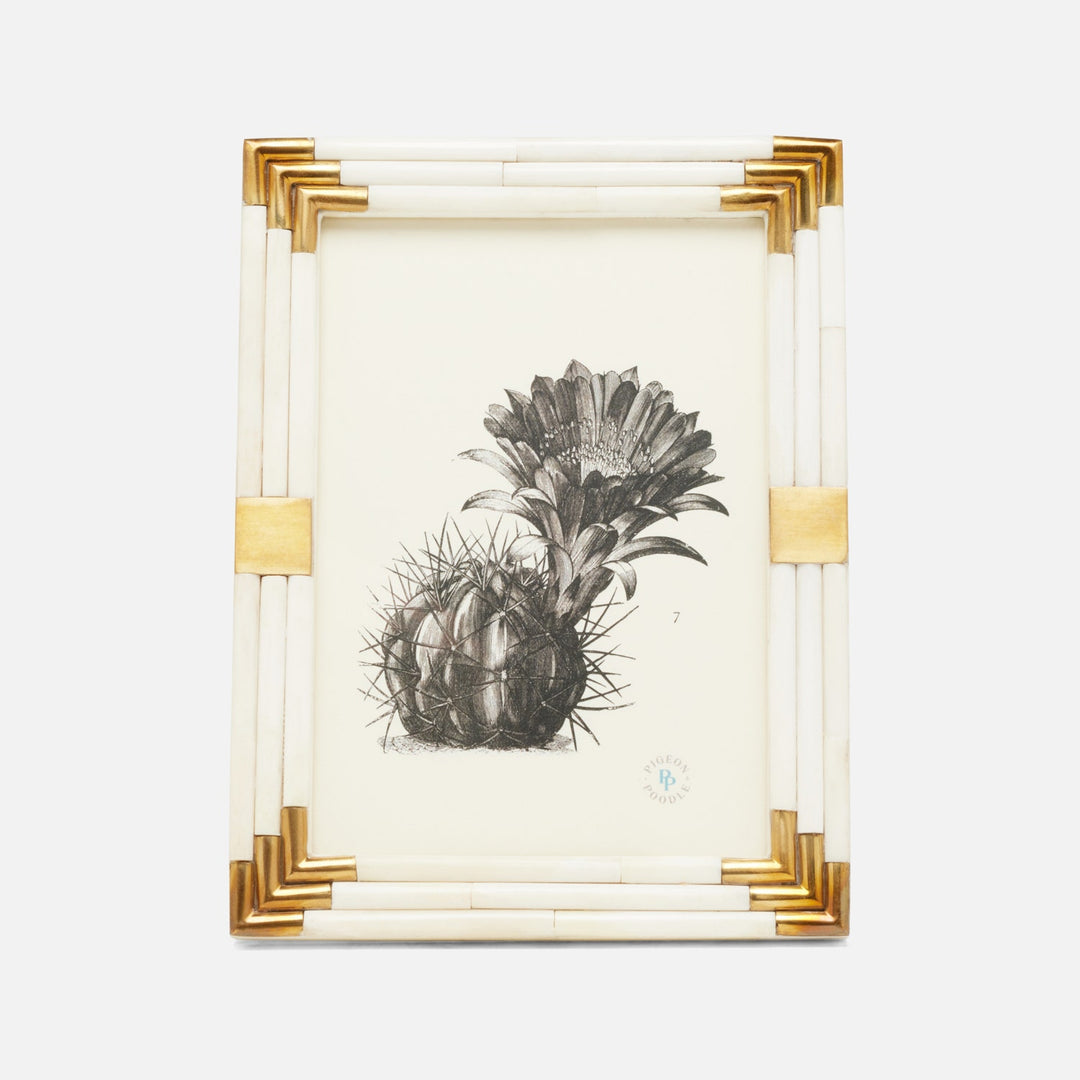 Sofia, Natural/Gold, Frame, 5"X7", Bone/Brass