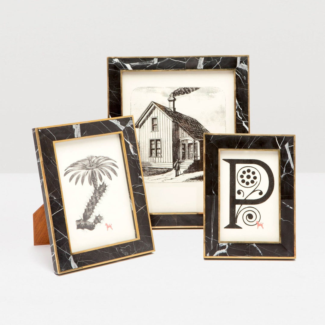 Thun, Nero/Brass, Frame, 5"X7", Marble/Metal