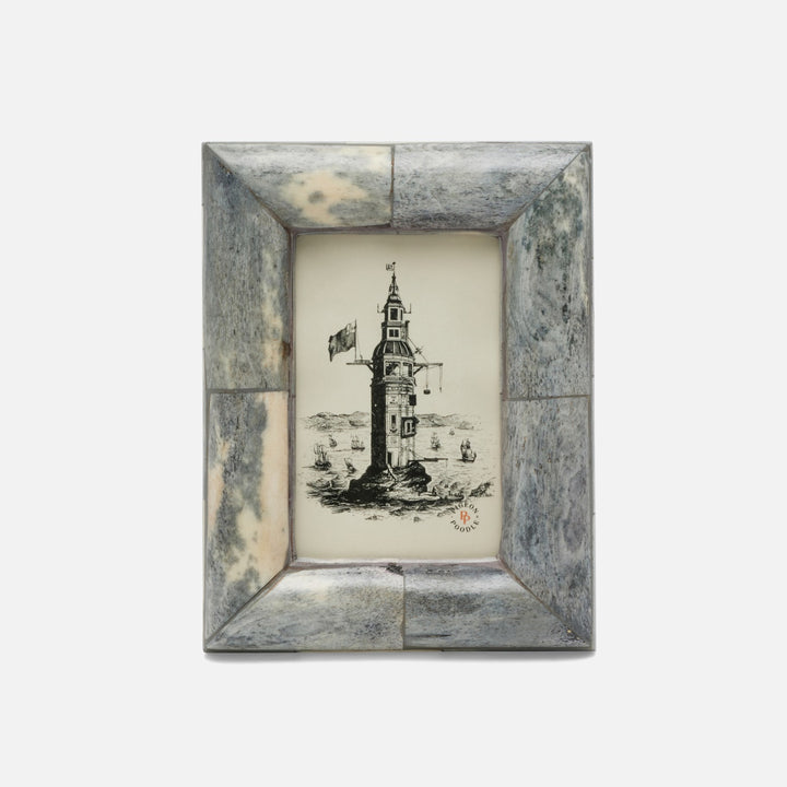 Vannes, Antique Gray, Frame, 4"X6", Bone