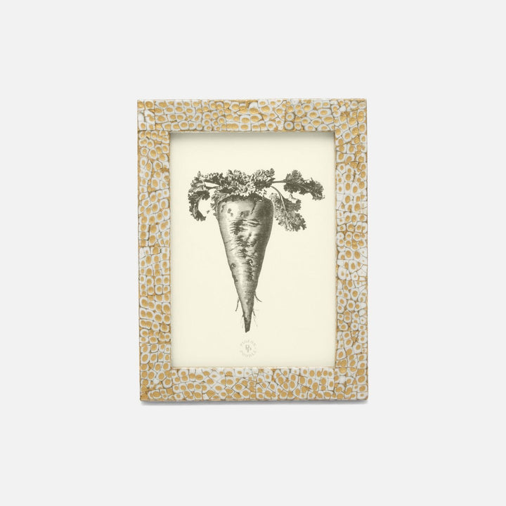 Westport, Gold/White, Frame, 5"X7", Lacquered Eggshell