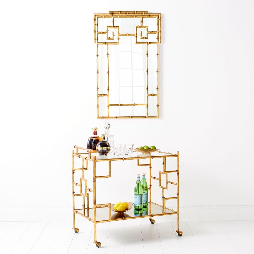 Bamboo Mirror | Gold-Cyan Design-CYAN-3033-Mirrors-2-France and Son