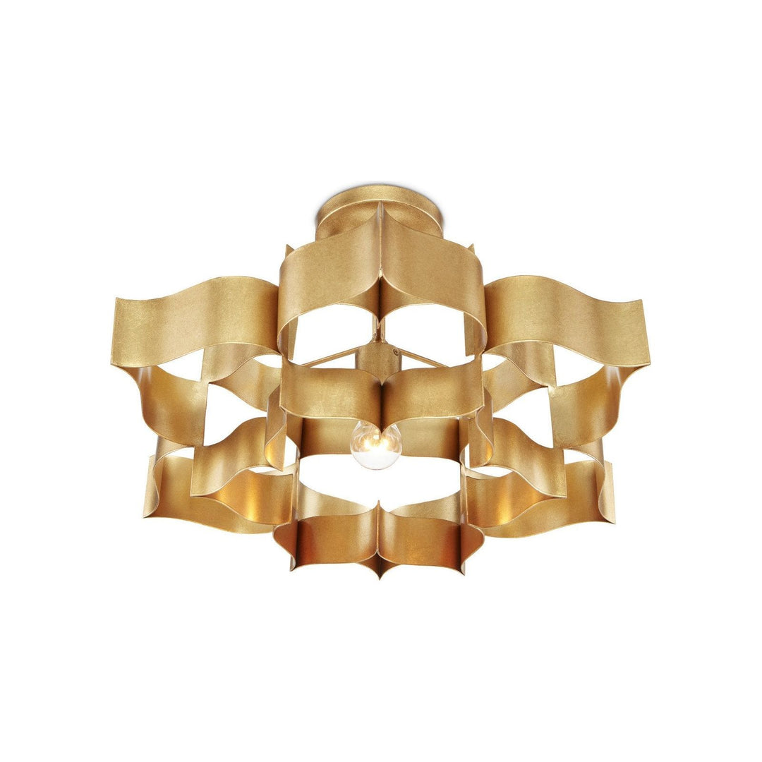 Grand Lotus Small Gold Chandelier