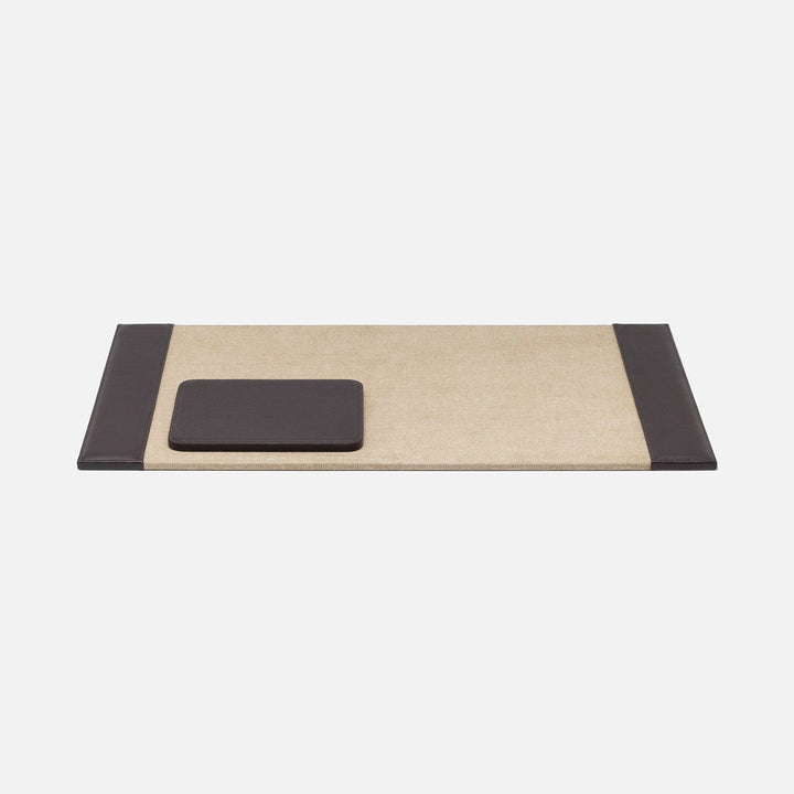 Asby, Aubergine, Set: Desk Blotter And Square Mouse Pad, Full-Grain Leather