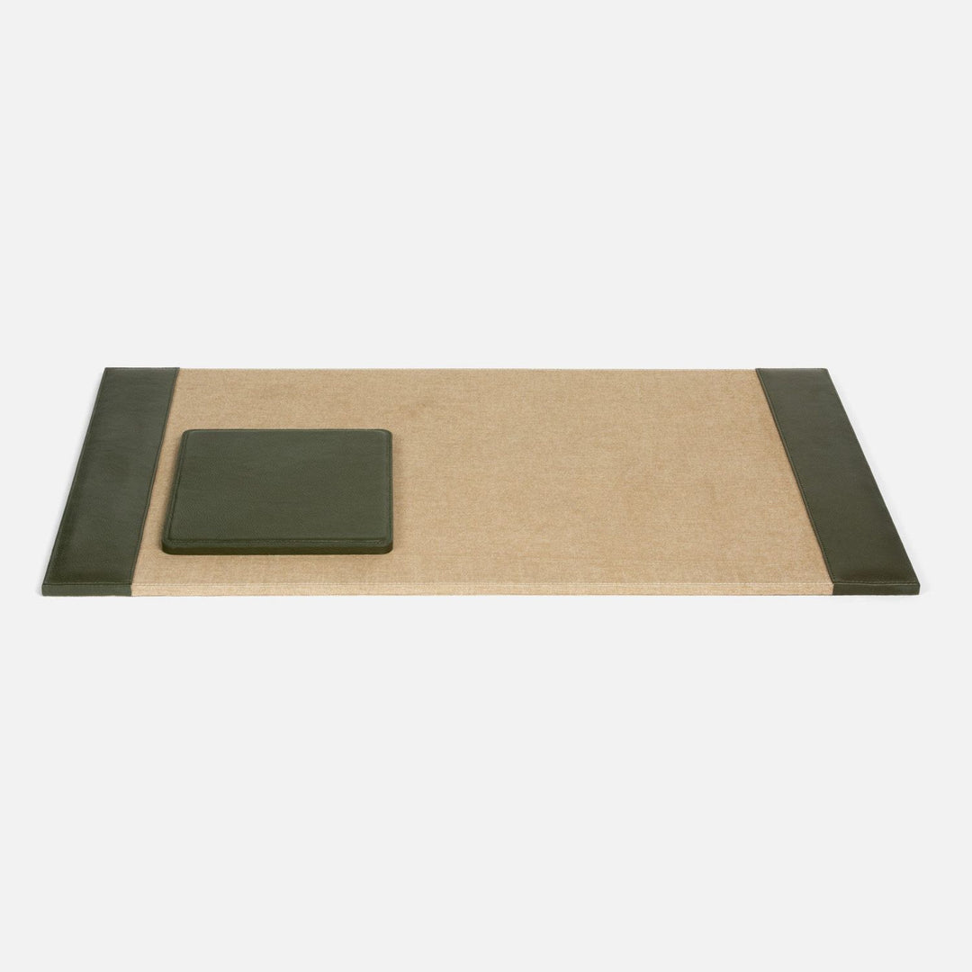 Asby, Forest, Set: Desk Blotter And Square Mouse Pad, Full-Grain Leather